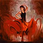 Flamenco Dancer Crescendo I painting